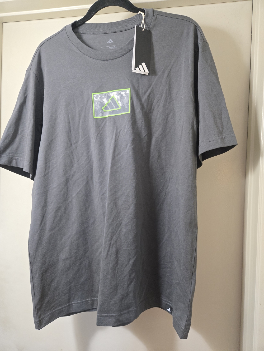 Adidas Men’s Grey Graphic Logo Tee